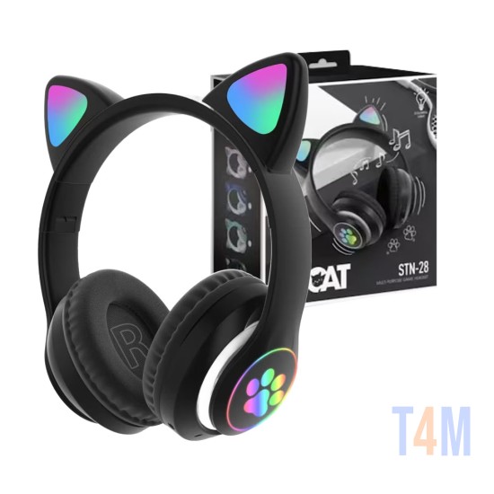 Moxom RGB Cat Wireless Headphones STN-28 Black